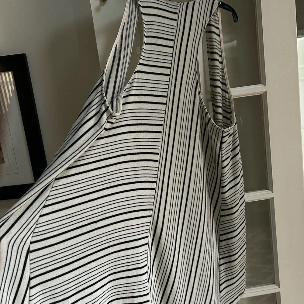 Anthropologie Sunday in Brooklyn Black & White Striped Gillie Vest size L - Picture 2 of 9